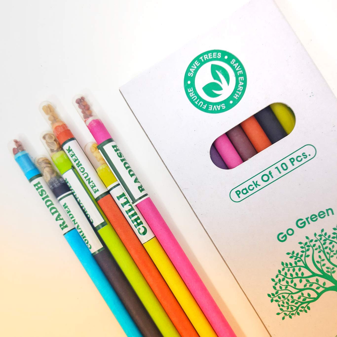 Plantable Seed Colored Pencil Set - 10 Colored Pencils – Bears for Humanity